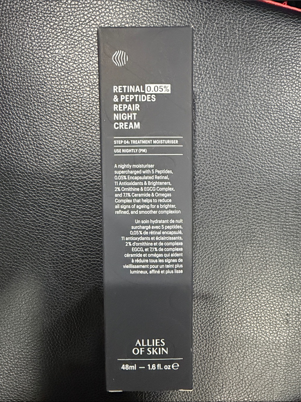 Allies of Skin Retinal 0.05% & Peptides Repair Night Cream - Black